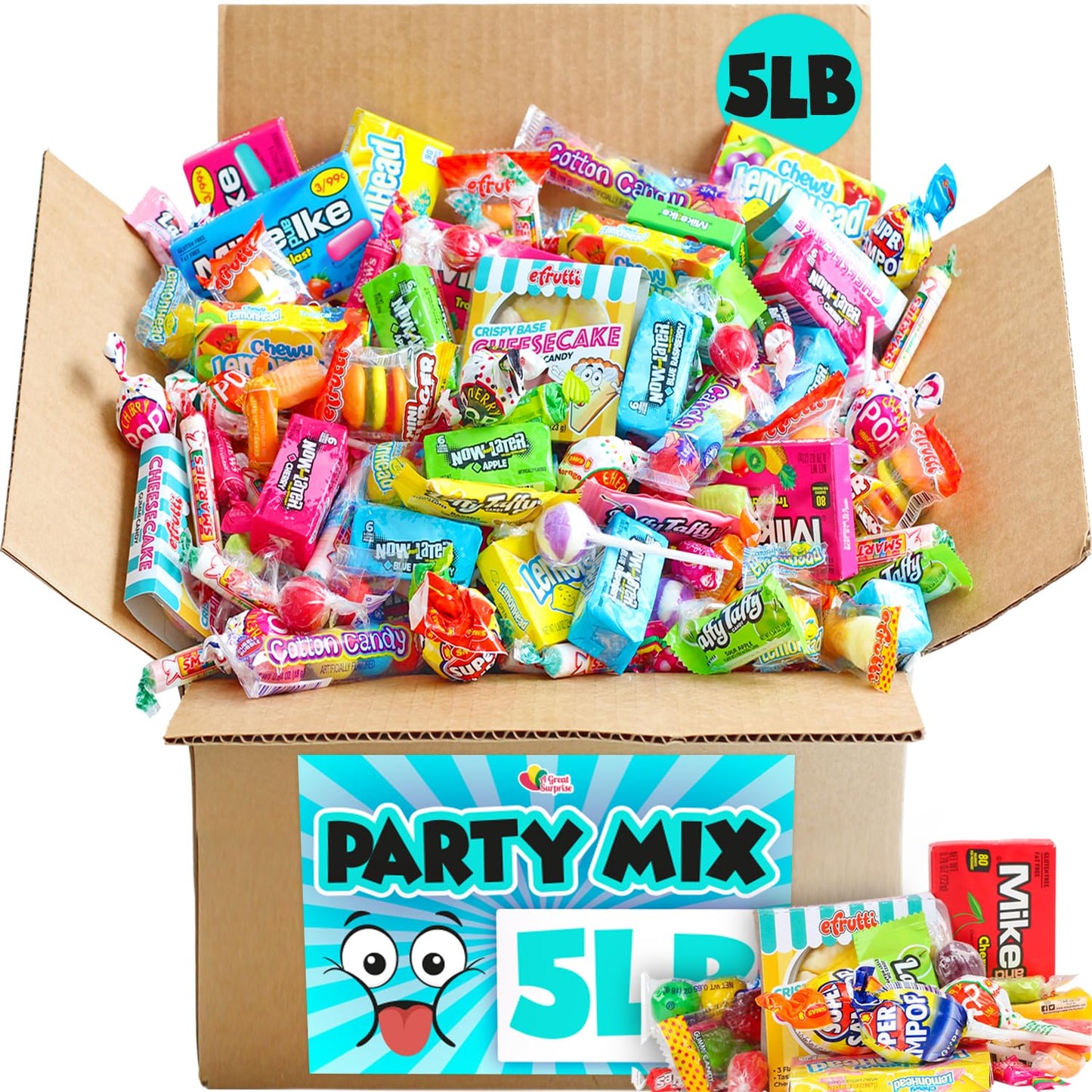 Holiday Party Pinata Candy Mix - 5 POUNDS - Big Bulk Parade Candies - Birthday Candies for Goodie Bags - Candy Individually Wrapped - Pinata Filler Stuffer Variety Pack