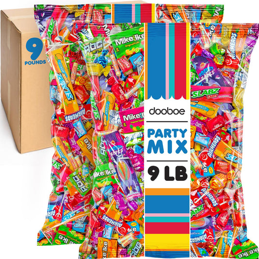 Bulk Candy Mix - 9 Pounds - Candy Variety Pack - Assorted Classic Candy - Individually Wrapped Candies - Fun Size Candy Assortment