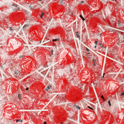 A Great Surprise Red Heart Lollipops - 5 Pounds Bulk - Approx 200 ct - Halloween Red Lollipops - Teachers School Rewards Treats