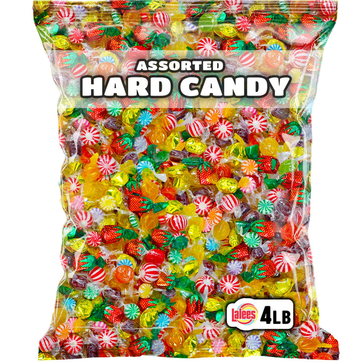 Lalees Bulk Hard Candy  4 Pounds Individually Wrapped Classic Mix  Office Candy Variety Pack for Desk, Front Counter, Lobby & Events