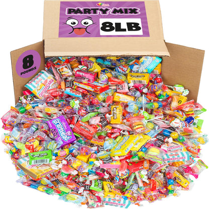 Big Bulk Candy - 8 Pounds - Summer Camp Individually Wrapped Candies - Piñata Filler Stuffers - Assorted Variety Candy for Offices, Camps, Candy Party Favors, Claw Machines, Carnivals