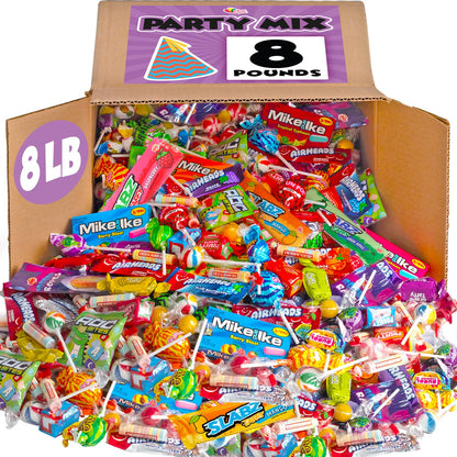 Bulk Party Mix - 8 Pounds - Variety Parade Candies - Piata Candies - Individually Wrapped Candy - Assorted Candy