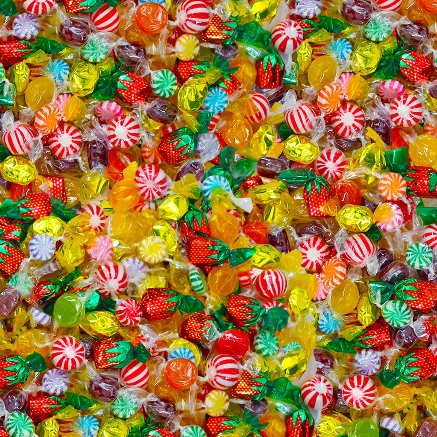 Hard Candy Mix - 7 Pounds - Big Bulk Hard Candies Individually Wrapped - Candy Assortment - Old Fashioned Candies - Rootbeer, Strawberry, Toffee, Mint and More