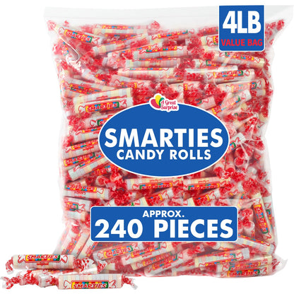 Smarties Candy - 4 Pounds - Easter Bulk Candy - Goodie Bag Favors - Treats for Classroom - Individually Wrapped