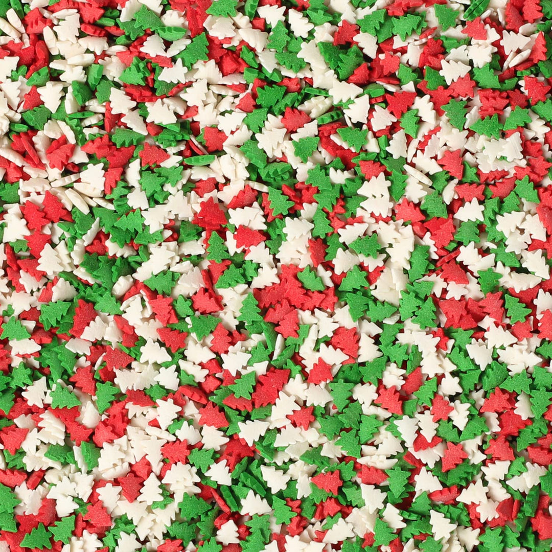 Christmas Sprinkles - 1.7 Pounds - Bulk Red and Green Tree Confetti - Holiday Sprinkles for Cookie Decorating - Christmas Jimmies for Gingerbread Cookies, Baking, Cupcakes