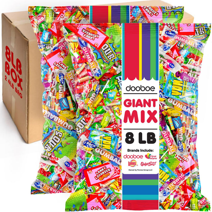 Dooboe - Candy Assortment Bulk - 8 Pounds - Variety Pack Candies - Trick or Treat Individually Wrapped Favors - Pinata Filler Candies - Gifting Novelty Candy
