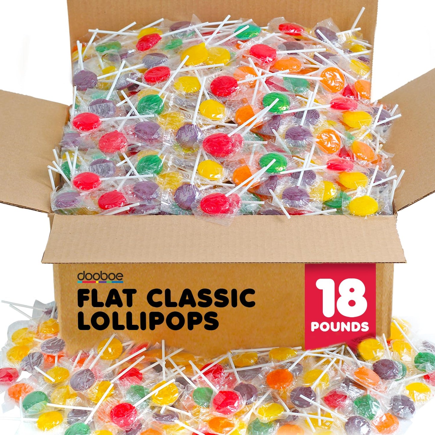 Lollipops Bulk - 18 Pounds - Classroom Suckers - Assorted Fruit Flavored - Doctor Offices, Camps, Schools, Parties and More