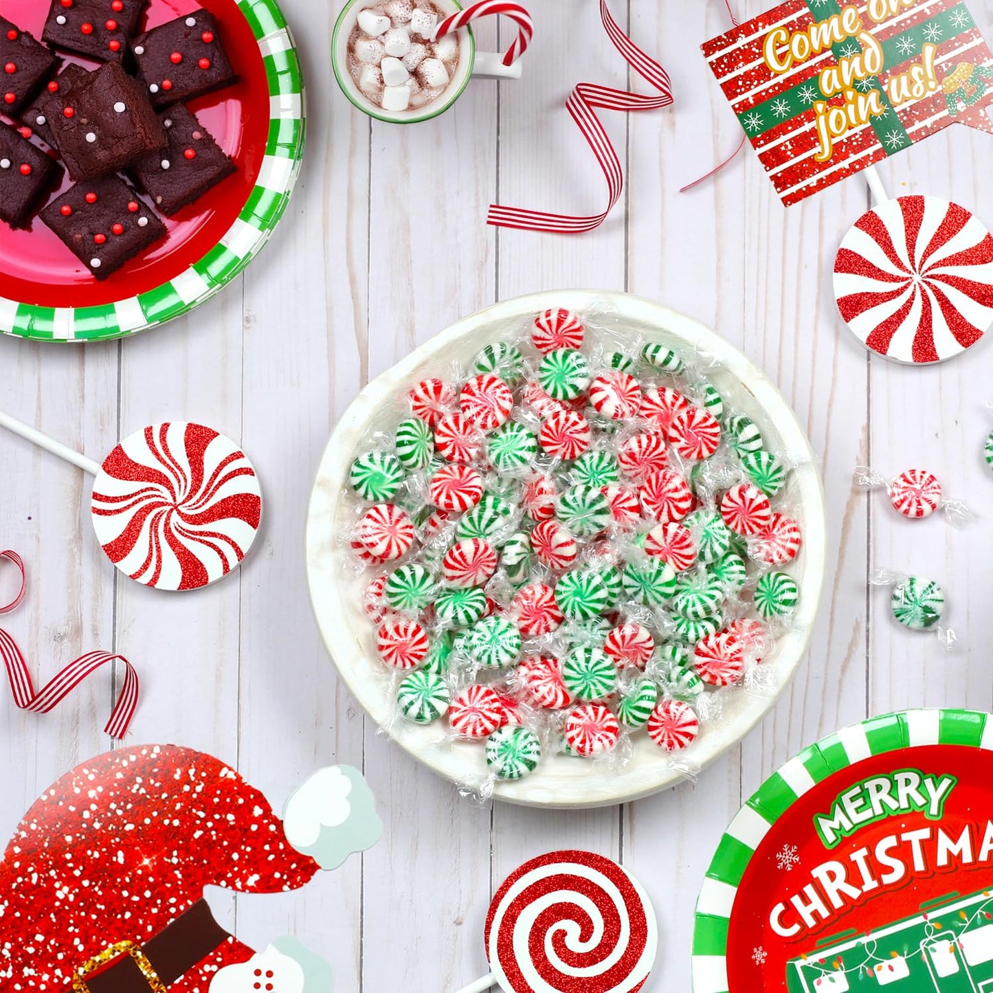 A Great Surprise Starlight Mints Bulk - 5 Pounds - Refreshing Candy Individually Wrapped - Spearmint and Peppermint Hard Candy - Office, Hospitality