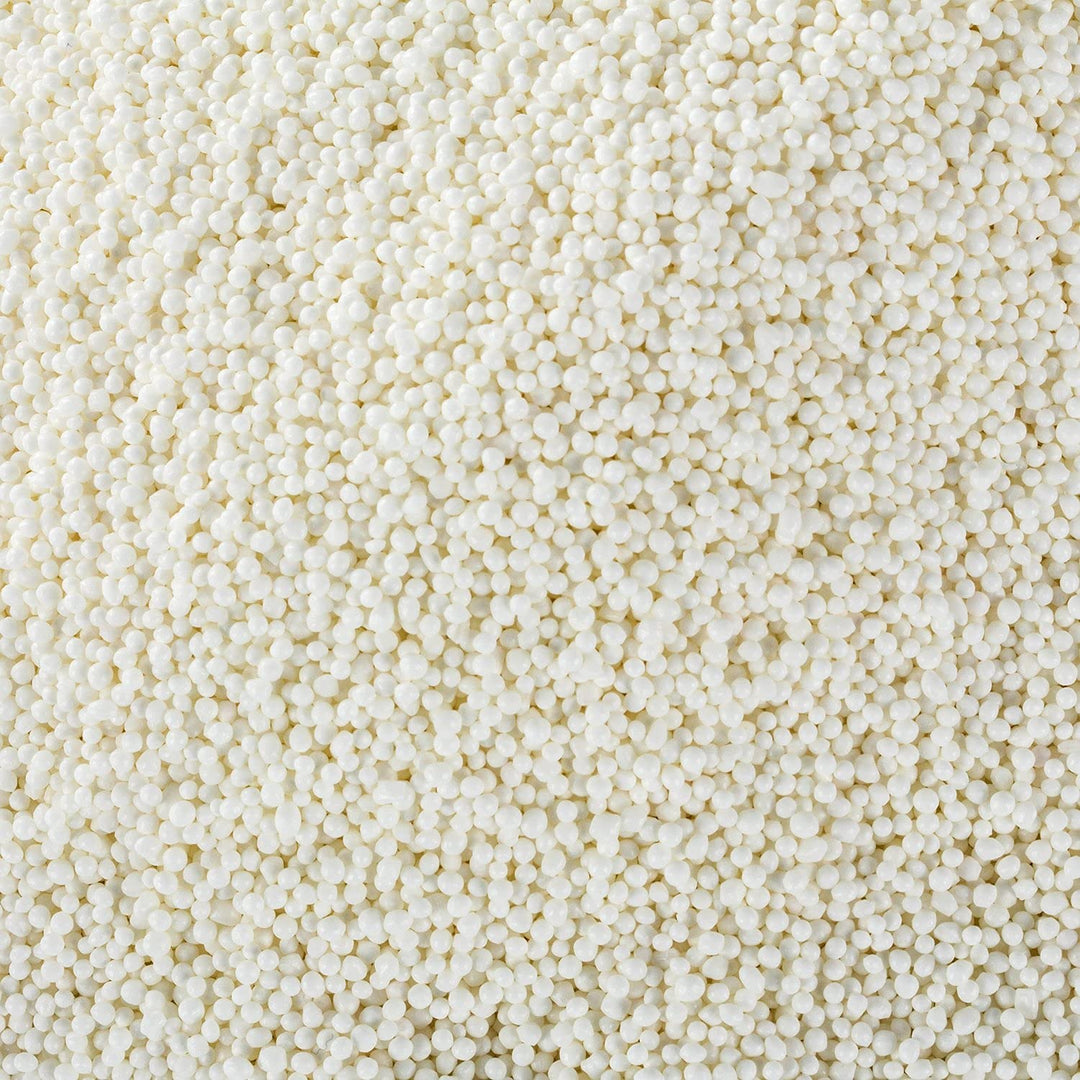 White Nonpareils Sprinkles  1.8 LB Bulk Candy - Non Pareils Jimmies  Toppings for Cake Decorating, Cupcakes, Baking