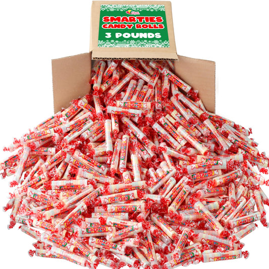 Smarties Candy - 3.2 Pounds - Holiday Candy - Bulk Parade Candy - Individually Wrapped Classroom Candy - Original Flavor - Red Candy - Goodie Bag Filler Candies - Party Candy