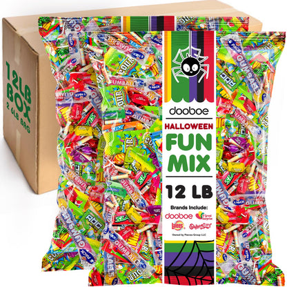 Dooboe Halloween Bulk Candy - 12 Pounds - Trick Or Treat Big Bulk Candies - Individually Wrapped Candies - Schools, Offices, Claw Machine, Gifts