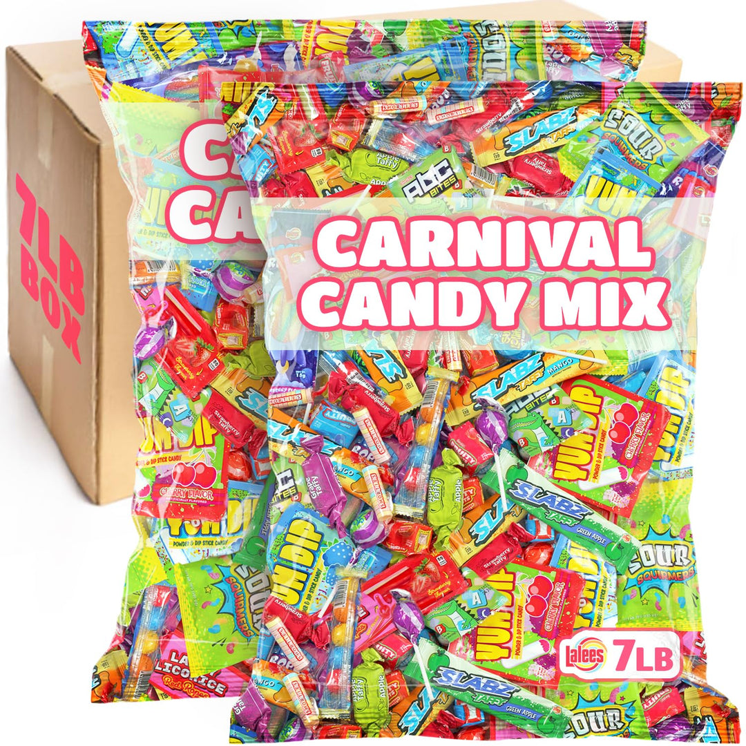 Lalees Christmas Candy - 7 Pounds - Stocking Stuffer Assorted Candies Individually Wrapped - Bulk Candy Favors for Office, Goodie Bags, Birthday Parties, Goodie Bags