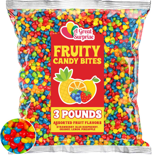 Fruit Flavored Imperials - 3 Pounds - Summer Unwrapped Bulk Rainbow Candies - Colorful Candies for Candy Buffet - Bulk Unwrapped Candy for Machine Refills, Birthdays, Party Favors