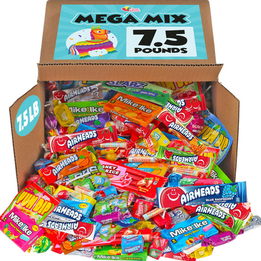 Bulk Candy - 7.5 Pounds - Birthday Bulk Candy - Assorted Pinata Stuffer Filler Candies - Birthday Party Candy Favors - Goodie Bag Stuffers - Bulk Candy for Offices, Schools, Claw Machines Individually Wrapped