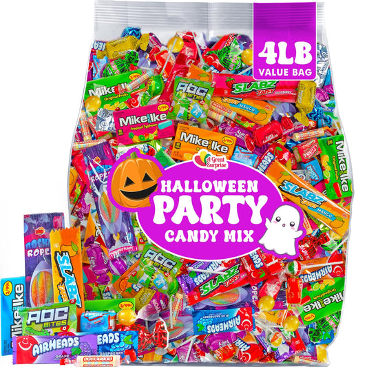 Birthday Party Candy Mix - 4 Pounds - Bulk Pinata Stuffers - Halloween Large Candy Bag For Party Treat Favors