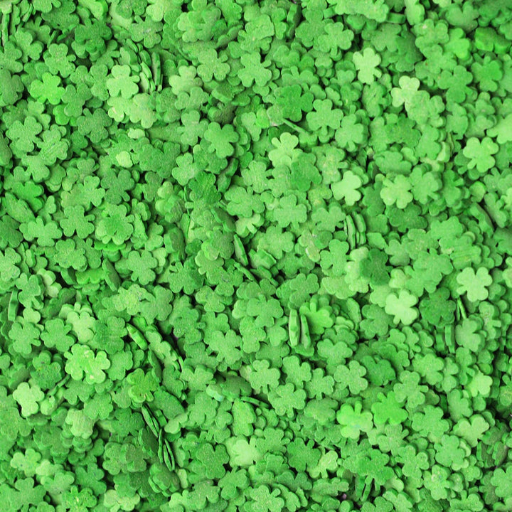 St. Patricks Day Sprinkles - 1.7 Lb - Green Shamrock Sprinkles - Clover Cupcake Toppings - Bulk Shamrock Shaped Quins For Cookies, Cake Decorating