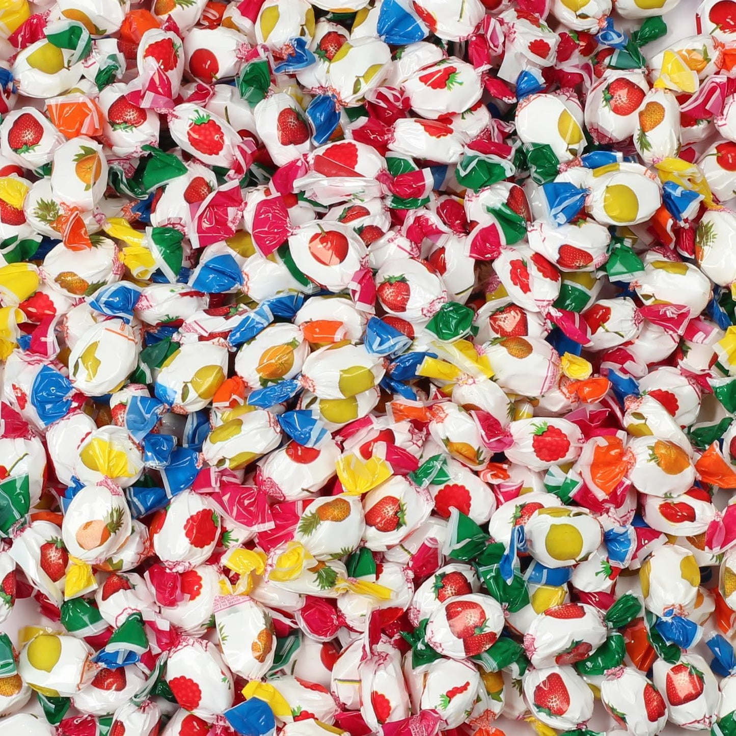 Assorted Fruit-Filled Hard Candy - 6 Pounds - Fruit Flavored Hard Candy Buttons - Classic Candy Discs - Bulk Hard Candies Individually Wrapped