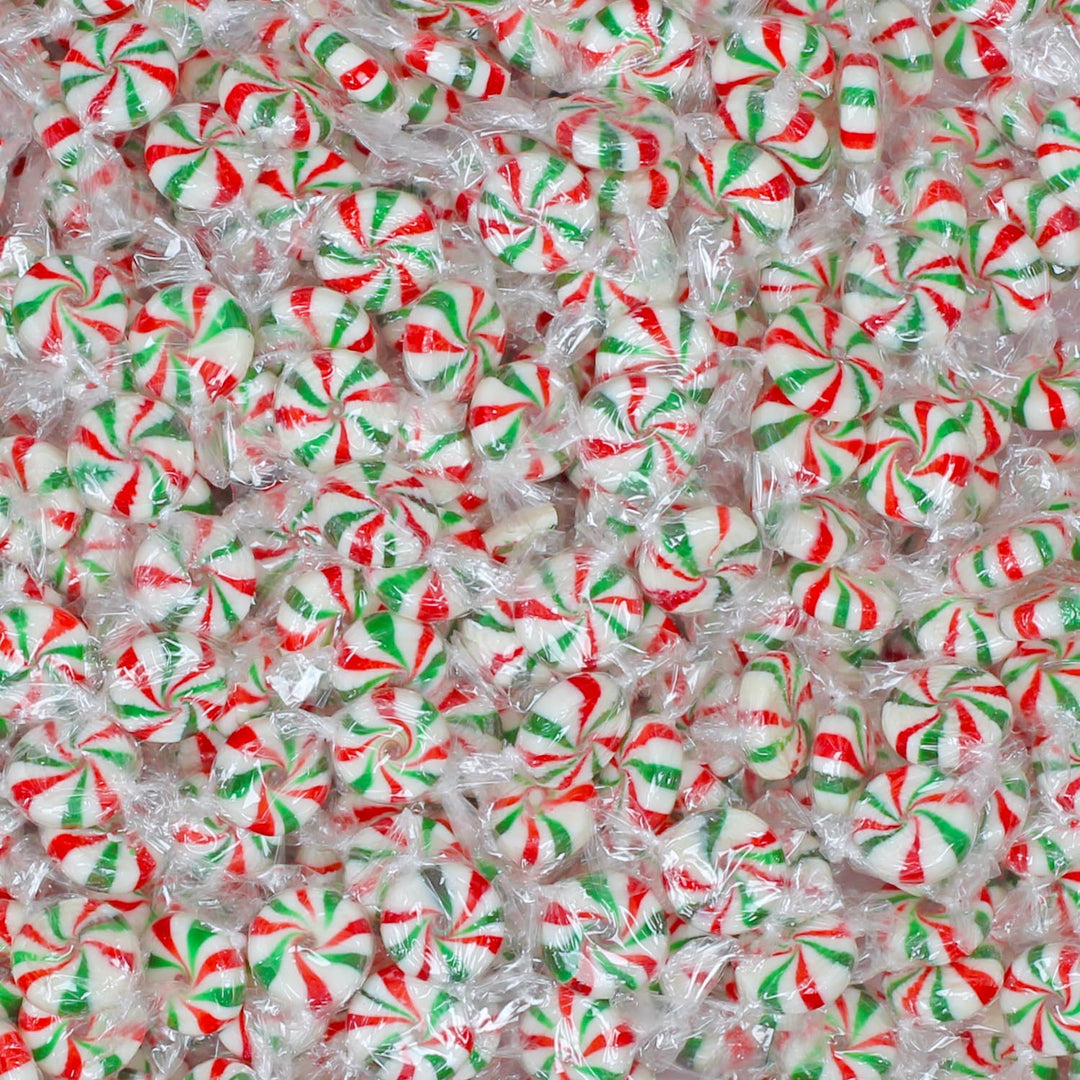 Christmas Peppermint Starlights - 3 Pounds - Mints Bulk Candy - After Dinner Mints - Peppermint Hard Candy - Red and Green Candies
