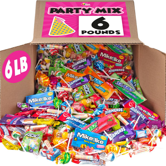 Candy Bulk - 6 Pounds - Individually Wrapped Candies - Pinata Filler Mix - Big Box of Candy - Bulk Party Candy Variety- Candy Birthday Party Favors For Treat Bags