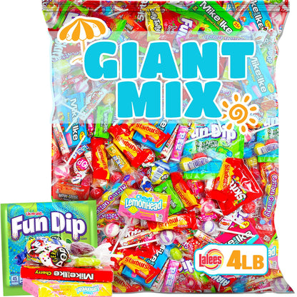 Candy Variety Pack - 4 Pounds - Bulk Candy - Parade Throws - Pinata Stuffer - Individually Wrapped Candy - Assorted Party Mix - Mixed Big Bag Candy