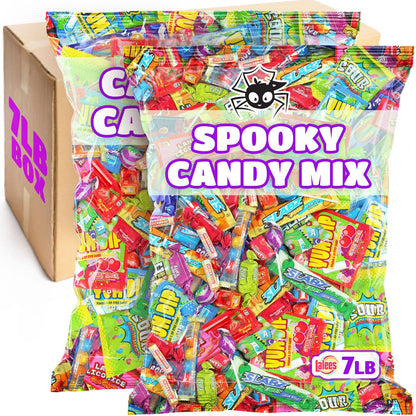 Lalees Halloween Candy - 7 Pounds - Trick or Treat Assorted Candies Individually Wrapped - Bulk Candy Favors for Office, Goodie Bags, Birthday Parties, Goodie Bags