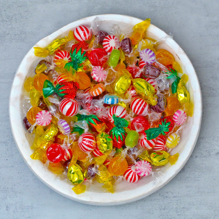 Dooboe Hard Candy Mix - 7 Pounds - Christmas Big Bulk Hard Candies Individually Wrapped - Holiday Old Fashioned Stocking Stuffers - Rootbeer, Strawberry, Toffee, Mint and More