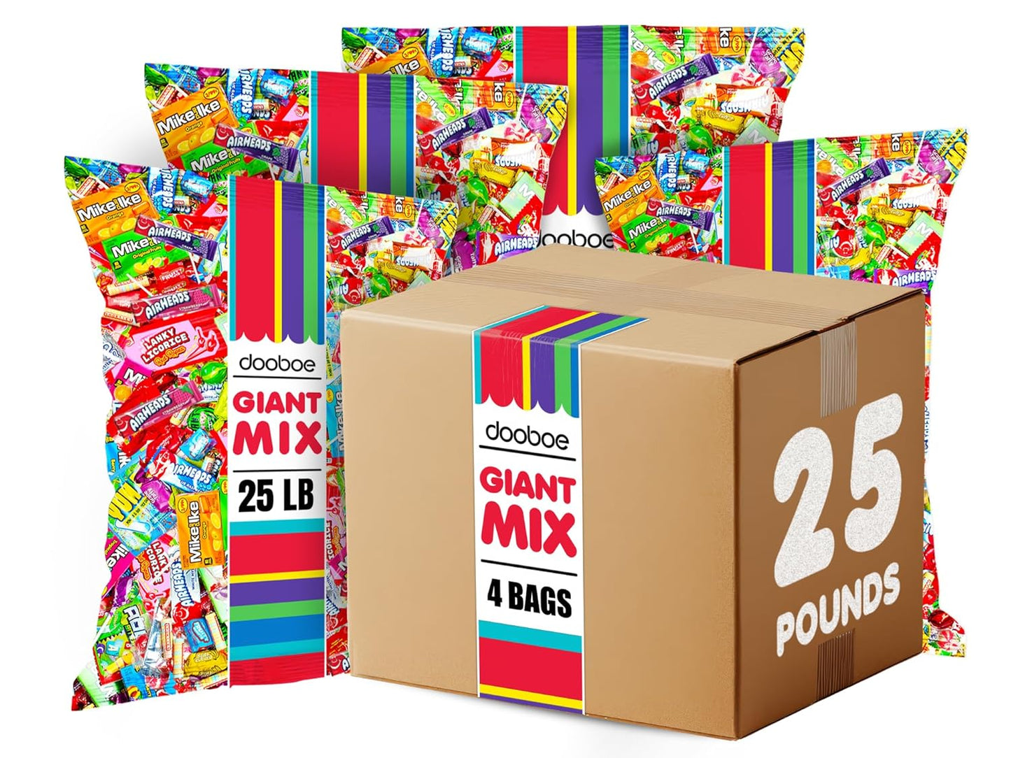 Bulk Candy Wholesale - 25 Pounds - Individually Wrapped Candies - Candy for Offices, Camps, Schools