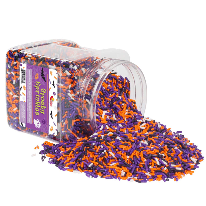 Halloween Sprinkles - Bulk Sprinkles - 1.6 LB - Orange, Black, Purple and White Jimmies