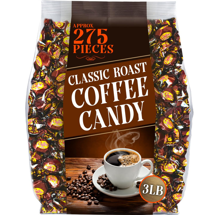 A Great Surprise Coffee-flavored Hard Candies - 3 Pounds - Individually Wrapped - Big Bulk Coffee Candy Original (Classic Roast)