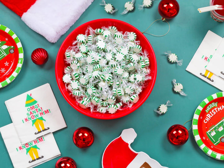 A Great Surprise Spearmint Starlight Mints  4-Pound Bulk Bag - Individually Wrapped - Green and White Hard Candies for Office, Reception