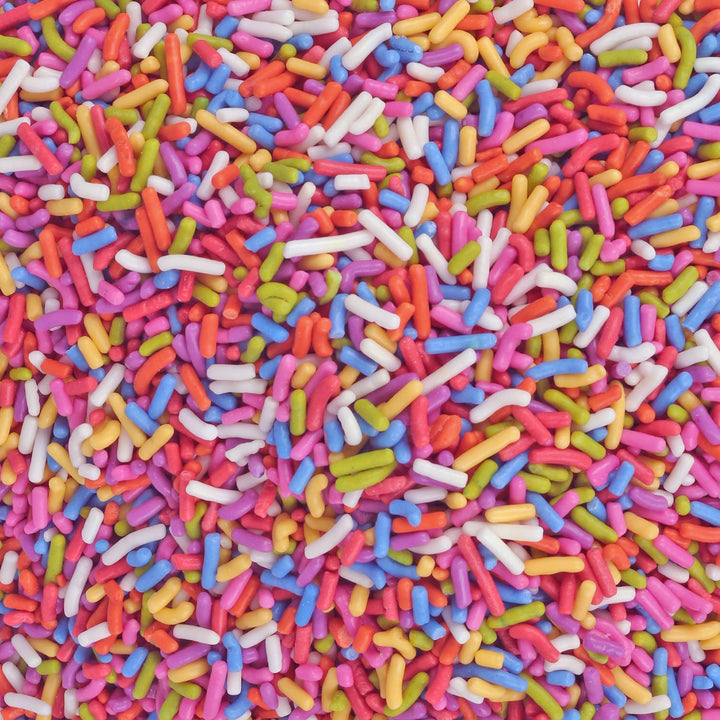 Bulk A Great Surprise Dye Free Rainbow Sprinkles - 14 Ounces - Naturally Colored Rainbow Jimmies - Vegan, Non-GMO Dessert Toppings for Ice Cream, Cookies, Cupcakes, Cake Decorating