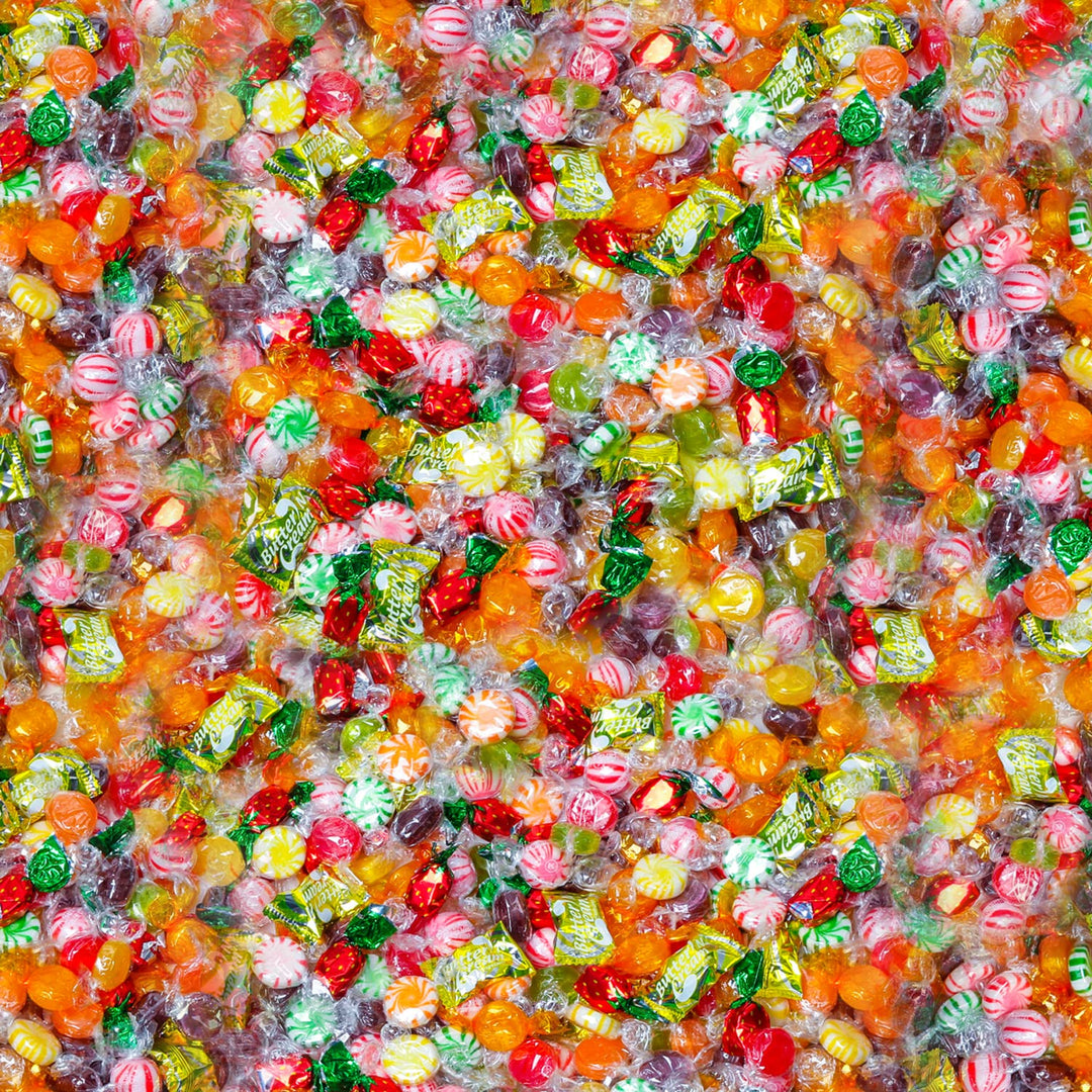 Dooboe Hard Candy Mix - 7 Pounds - Christmas Big Bulk Hard Candies Individually Wrapped - Holiday Old Fashioned Stocking Stuffers - Rootbeer, Strawberry, Toffee, Mint and More