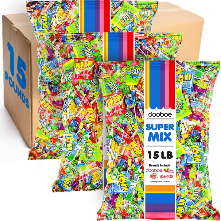 Bulk Candy Assortment - 15 Pounds - Individually Wrapped Wholesale Candy Mix - Bulk Parade Candies