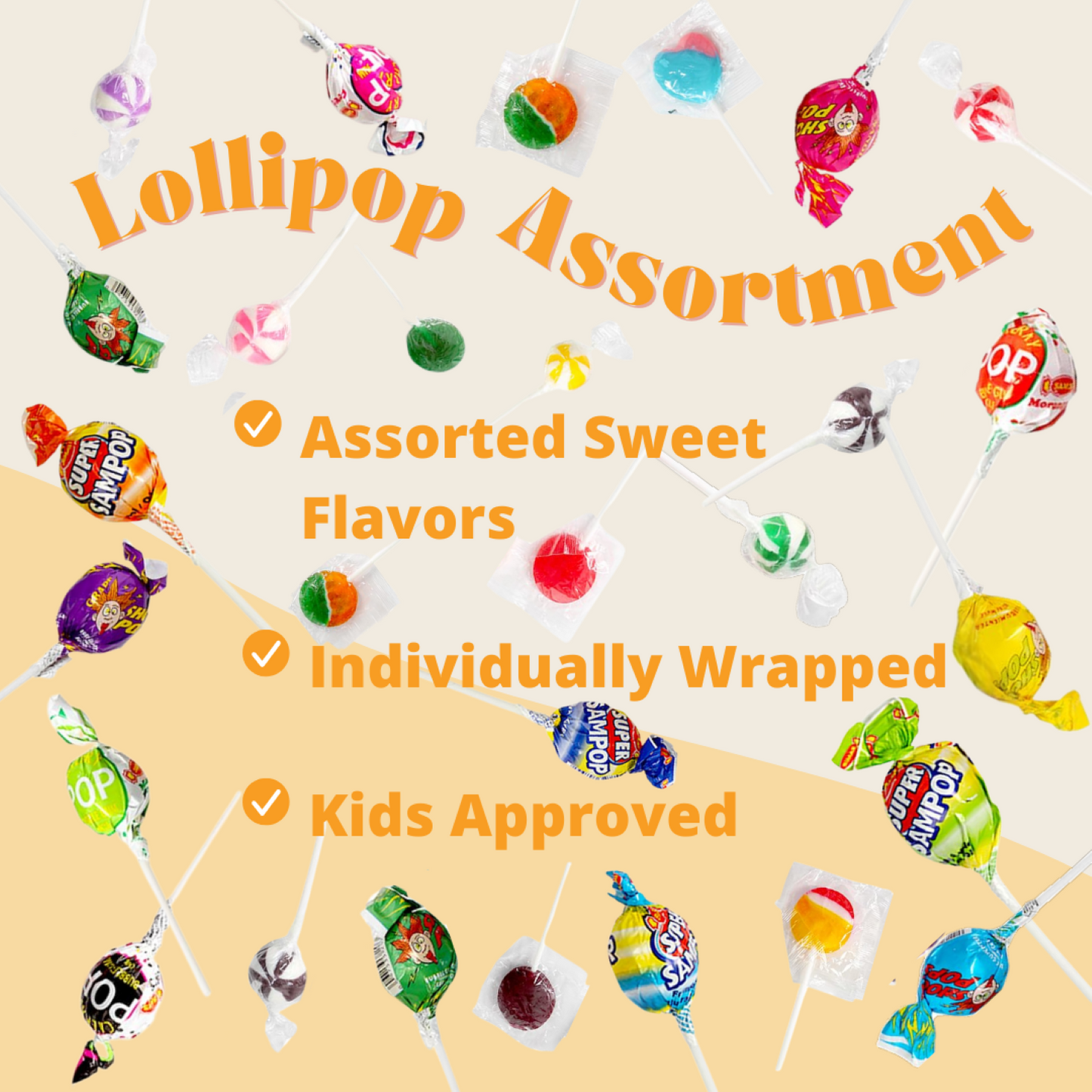 Lollipop Assortment - 5 Pounds - Parade Candy - Bulk Candy Individually Wrapped - Suckers & Lollipops Variety Pack - Lollipops for Kids, Pinata, Office