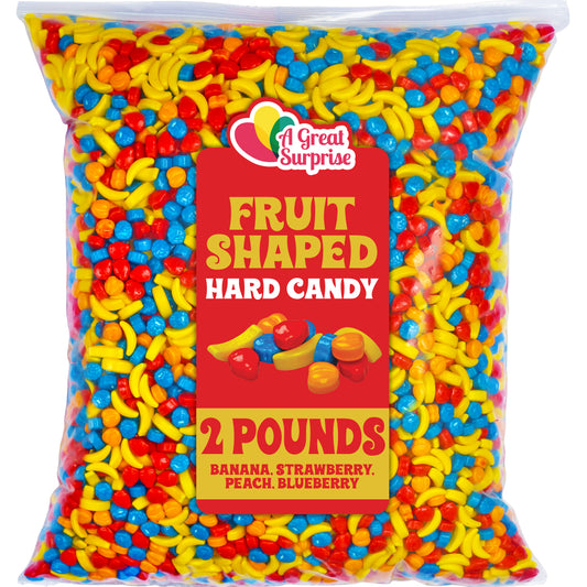 Fruit Shaped Candies - 2 Pounds - Fruity Hard Candy