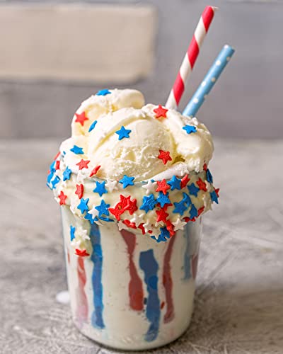 Memorial Day Sprinkles - Patriotic Star Sprinkles 10 Ounce - Fourth of July - Red White and Blue Sprinkles for Cake Decorating