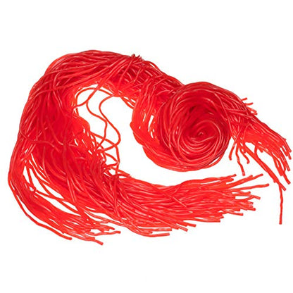 Red Licorice Laces - 2 Pounds - Red Licorice Candy - Strawberry Licorice String - Easter Shoestring Candies - Soft and Chewy Strings Ropes - Bulk Candy