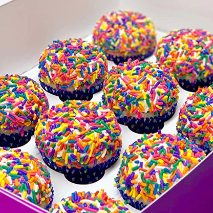 Bulk Rainbow Sprinkles - 18 LB Case - Wholesale Bulk Toppings, Great for Bakeries & Ice Cream Shops