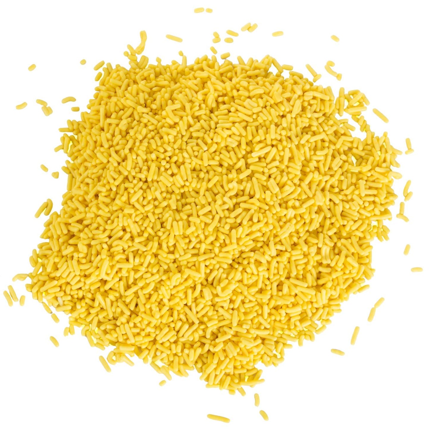 Yellow Sprinkles - 1.6 LB Bulk Dessert Toppings - Colorful Jimmies for Baking - Yellow Sprinkles in Resealable Container - Spring, Summer Dessert Toppings