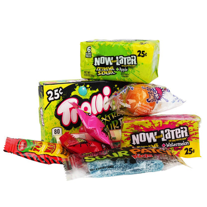 A Great Surprise Sour Party Mix - Appx. 3 LB - Candy Bulk - Warheads Extreme, Cry Baby Gumballs, Sour Patch, Sour Bites and Much More of Your Favorite Candy!