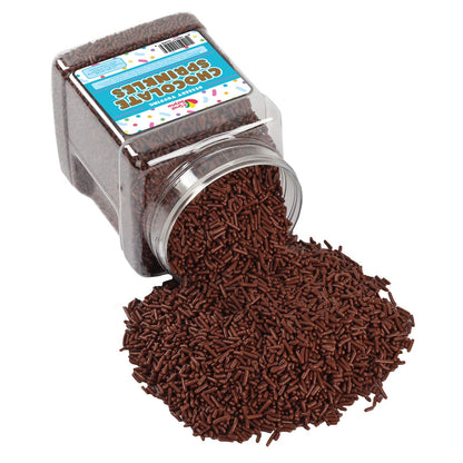 Chocolate Sprinkles Flavored Topping in Resealable Container, Cake Decorating, Cupcake, Baking - 1.6 LB Bulk Candy