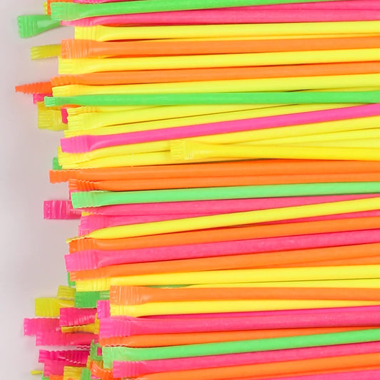 Neon Laser Straws - Candy Filled Fun Sticks - 600 Sticks - Assorted Flavors - Bulk Pixy Laser Stix - Party Bag Family Size - Bulk Candies