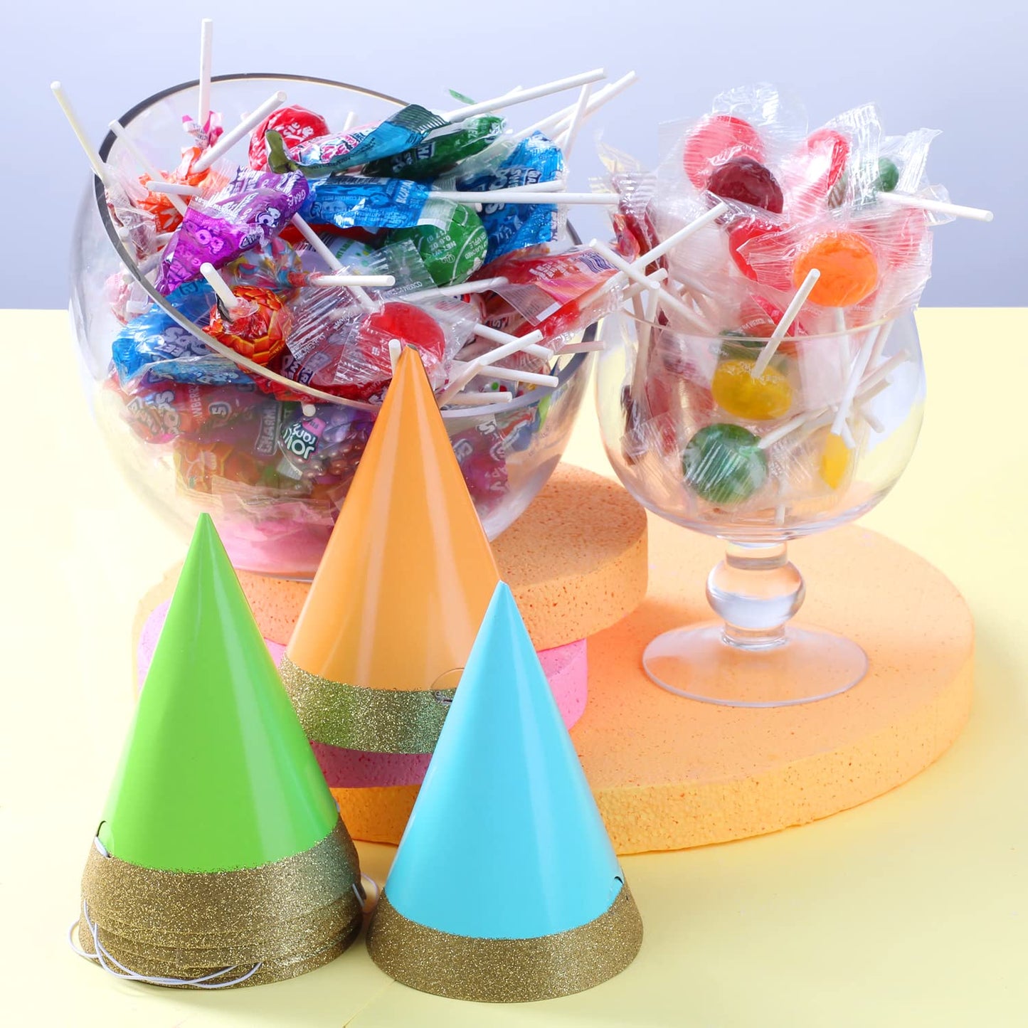 Lollipops - Candy Suckers - Classic Lollipops - Assorted Fruit Flavors - Parade Candies for Kids - Party Candy Goodie Bag Fillers - Pinata Stuffers - Assorted Colors, 4 LB Bulk Candy (approximately 240 pieces)