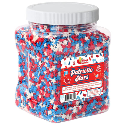 Memorial Day Sprinkles - 1.1 LB Jimmies Red White and Blue - 4th of July Sprinkles - Patriotic Cake Decorations