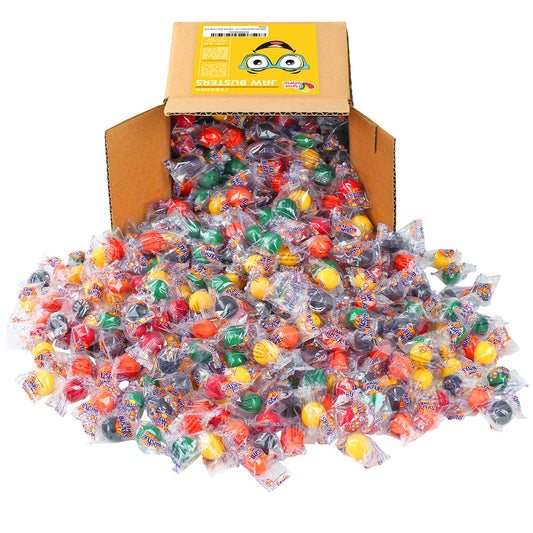 Jawbusters Jawbreakers Candy Bulk - 3 Pounds - Jaw Busters Assorted Fruit Flavors - Jaw Breakers Individually Wrapped - Medium Size, Family Size, Bulk Candy