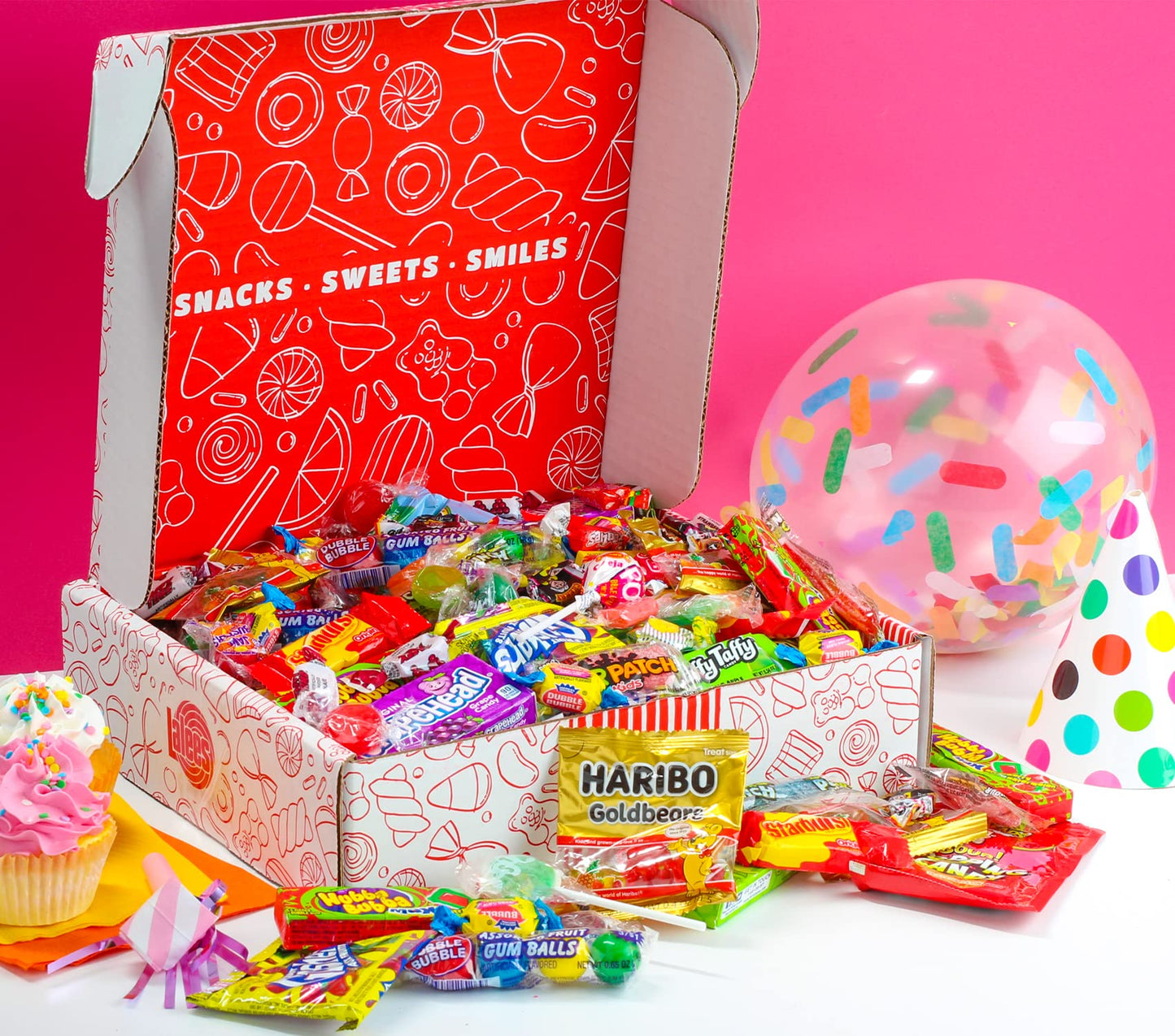 Lalees Candy Gift Box - 3 Pounds - Gifting Candy Baskets - Candy Box for Kids/Adults - Care Packages - Candy Variety Box - Crave Candy