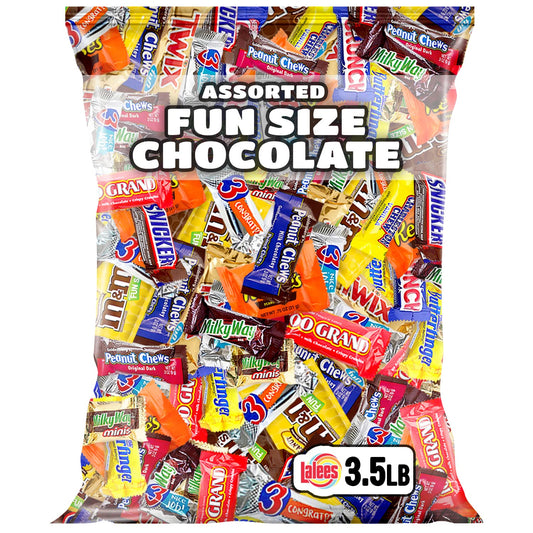 Chocolate Variety Pack Fun Size - 3.5 Pounds - Goodie Bag Filler - Individually Wrapped Chocolate Bars - Chocolate Pinata Filler - Bulk Chocolate Minis