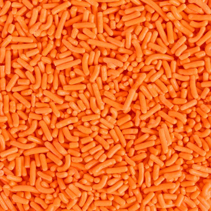 Orange Sprinkles Bulk - 1.6 LB Bulk Candy - Colorful Dessert Toppings - Spring Jimmies - Orange Sprinkles in Resealable Container - Mets Sprinkles